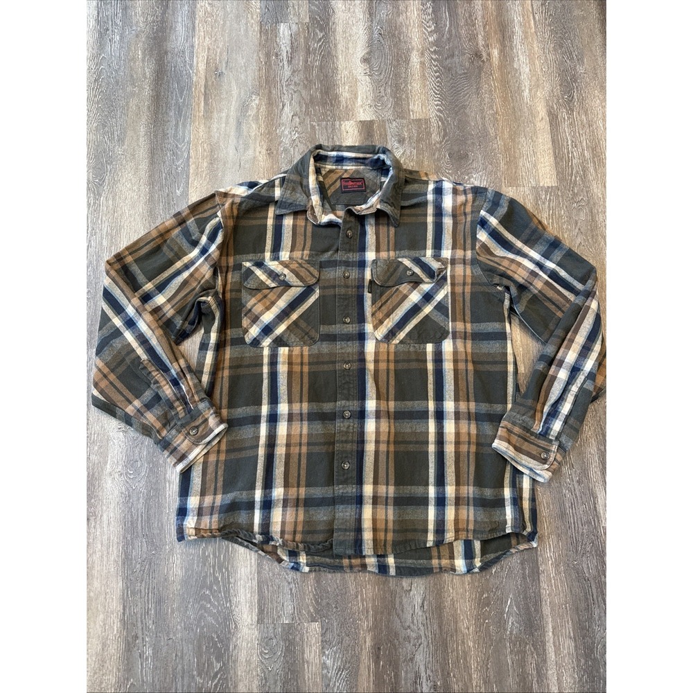Five Brother Men's XL Plaid Long Sleeve Heavy Flannel Shirt